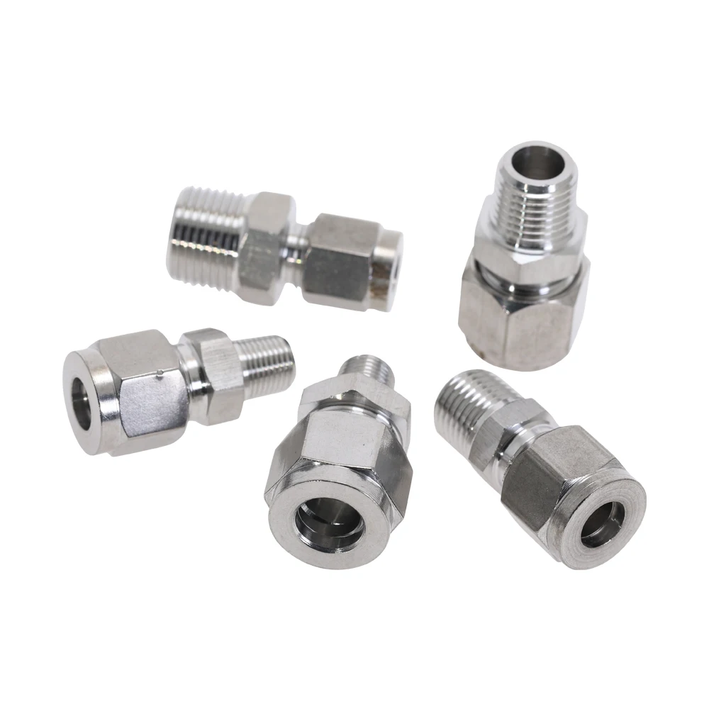 Стальные прямые конверсионные фитинги 304SS 1/8 'Ƈ/4'' 3/8 'Ƈ/2'' до 6 12 мм