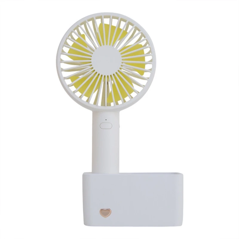 

Mini USB Handheld Fan Base Electric Fan 3 Speed Personal Small Desktop Table Quiet USB Fan for Home Bedroom Office
