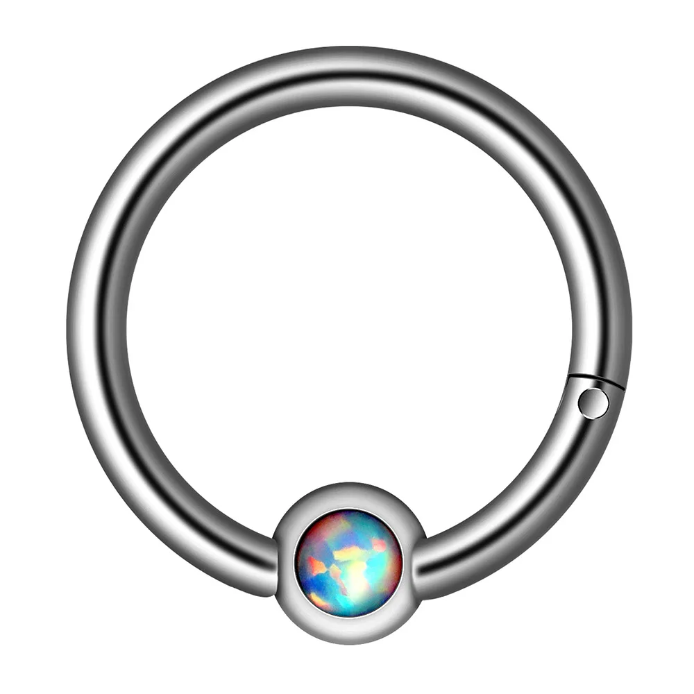 1 шт. стальная Опаловая перегородка для носа кольцо с кристаллами | Украшения и