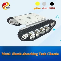 ts100 shock absorber tank car aluminum alloy chassis frame with robotic arm interface holes for modification diy tank model