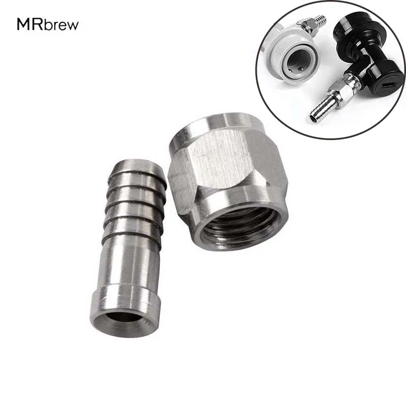 

Home Brewing Stainless Steel Swivel Nut, 1/4" / 5/16'' ID, Ball Lock 1/4'' MFL Disconnect fitting, Quick Connectors fitting