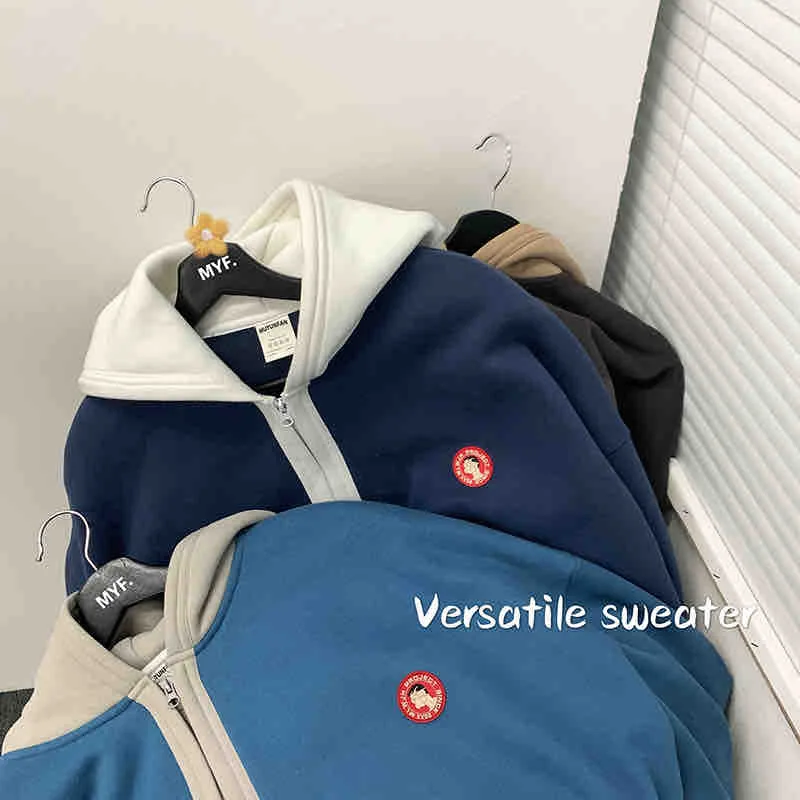 

2021 Men's New Autumn Sweater Hong Kong Style Casual All-match Loose Hooded K