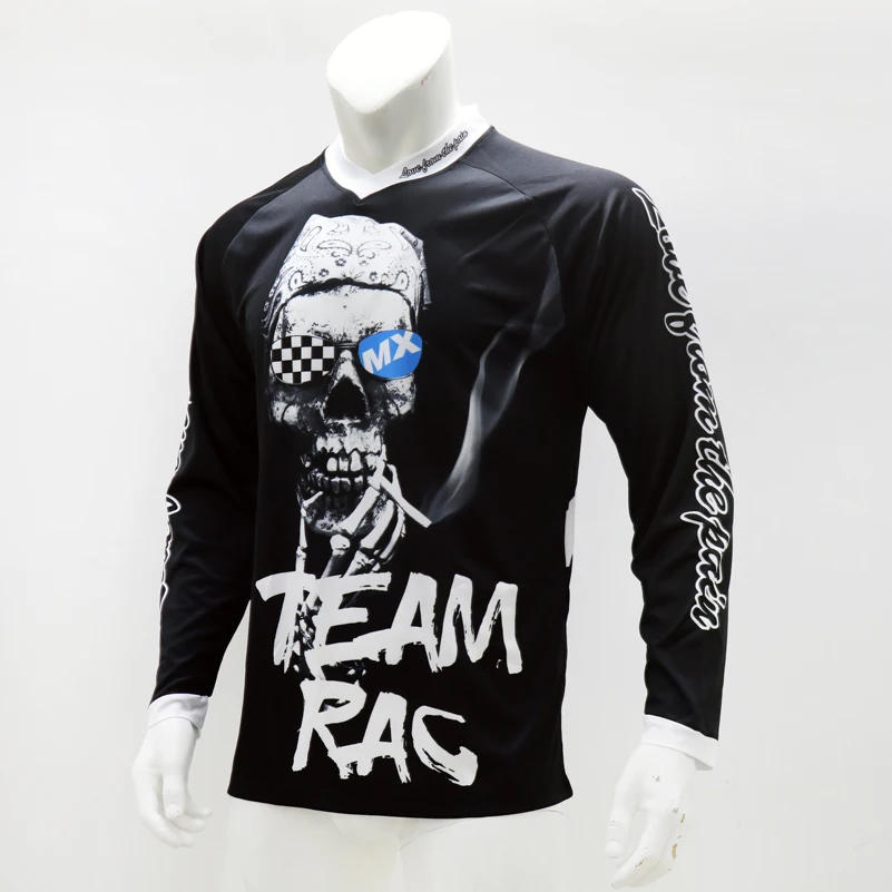 Рубашки для гоночной команды горного велосипеда Черная Спортивная одежда с