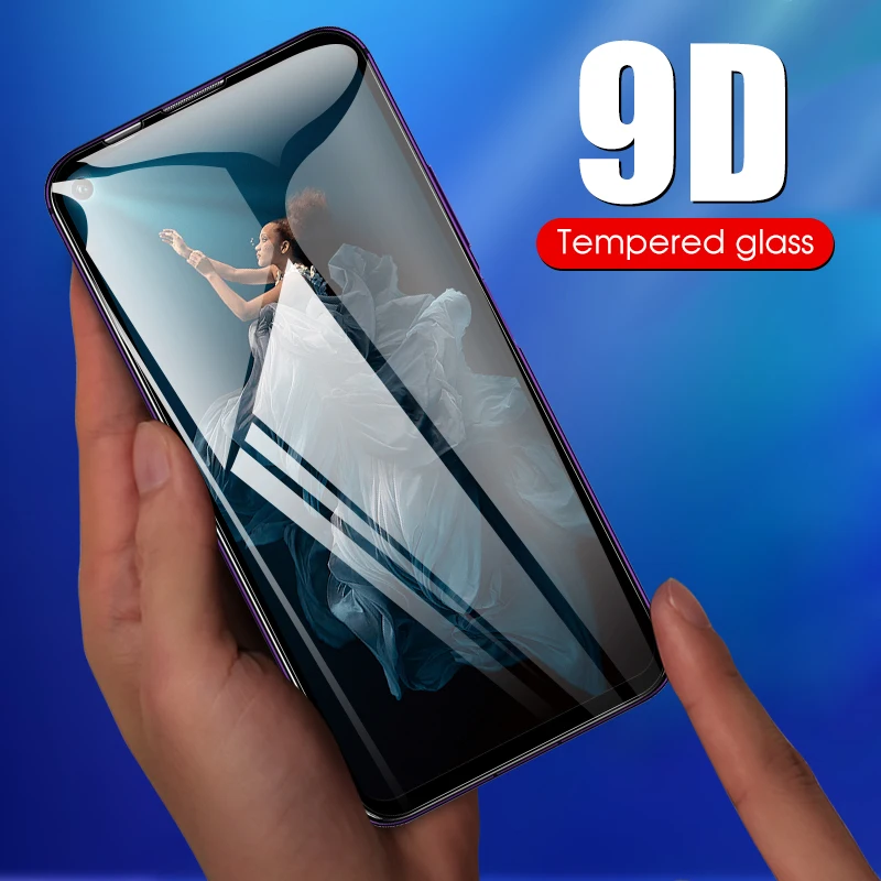 Защитное стекло закаленное 9D для Huawei Honor 20 Nova 5T P30 P Smart Plus Z Lite|Защитные стёкла и