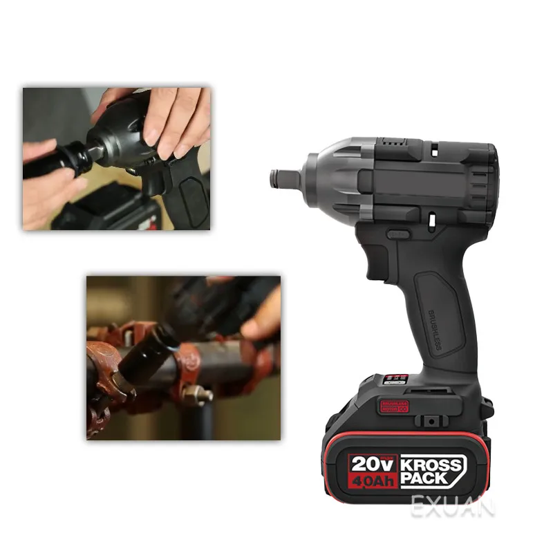 

Аккумуляторный Электрический гаечный ключ, литиевый аккумулятор с высоким крутящим моментом, бесколлекторный электроинструмент