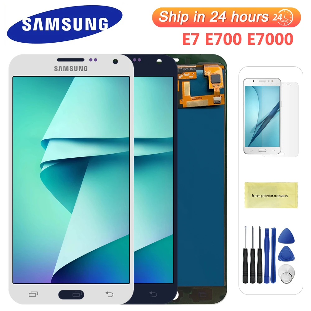 E700 экран может настроить ЖК дисплей для Samsung Galaxy E7 E7000 E7009 E700F E700H E700M сенсорный