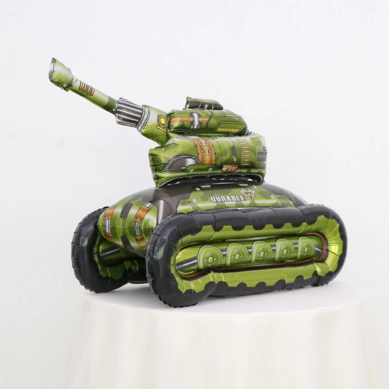 

3D Car Globos Toy Drilling machine jeep Vehicle Missile Tank Racing foil Balloons Children's Happy Birthday Party Decoration