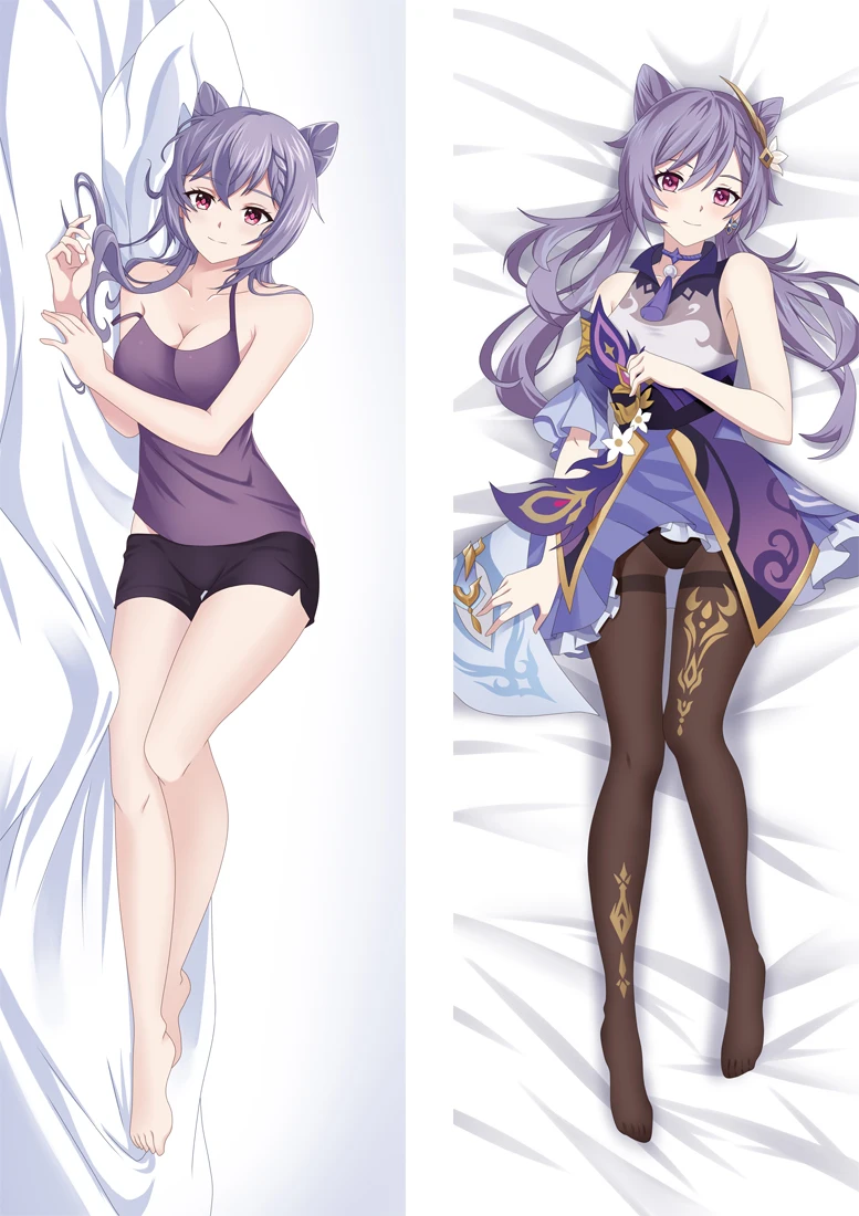 

Аниме игра Genshin Impact Keqing Sexy Dakimakura обнимающая подушка для тела чехол для подушки Постельное белье рождественские подарки XRK