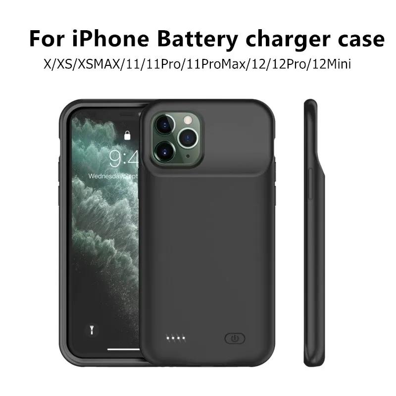 

For iphone Power Bank Charger Case For iPhone 12 Pro Max 11 Pro Max X XR XS Max 12mini Ultra Thin Battery Charger Cover 10000mAh
