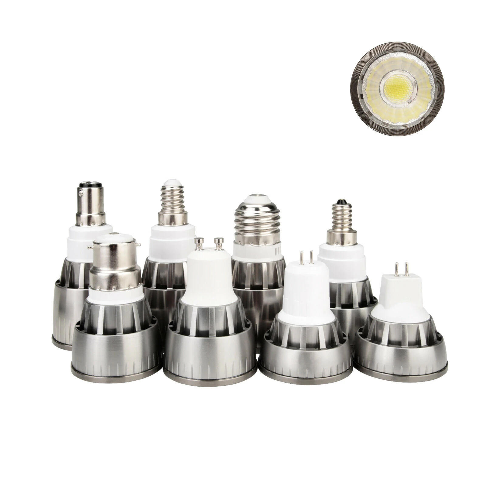 

Dimmable E27 E12 E14 B22 B15 GU5.3 GU10 COB LED Spotlights Bulbs 7W 9W 12W 110V 220V 230V 240V Spot Lights Bright Home Lamps