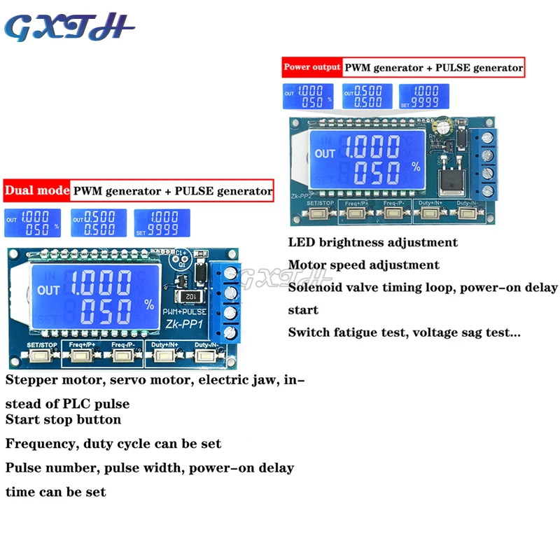 

PWM Pulse Number Frequency Duty Cycle Adjustable Generator Module Square Wave Rectangular Wave Stepper Motor Turns