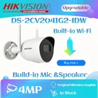 Hikvision DS-2CV2041G2-IDW 4 МП Беспроводная цилиндрическая IP-камера Двусторонняя аудиосвязь IR 30m слот для SD-карты Водонепроницаемая сетевая Wi-Fi камера