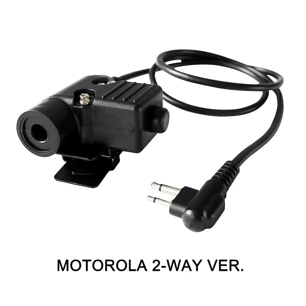 Motorola 2- way U94 PTT тактическая система Военная гарнитура адаптер Plug Push to Talk для Kenwood/Motorola 2-way/Motorola/ICOM/Midland/Phone - Цвет: Motorola 2- way