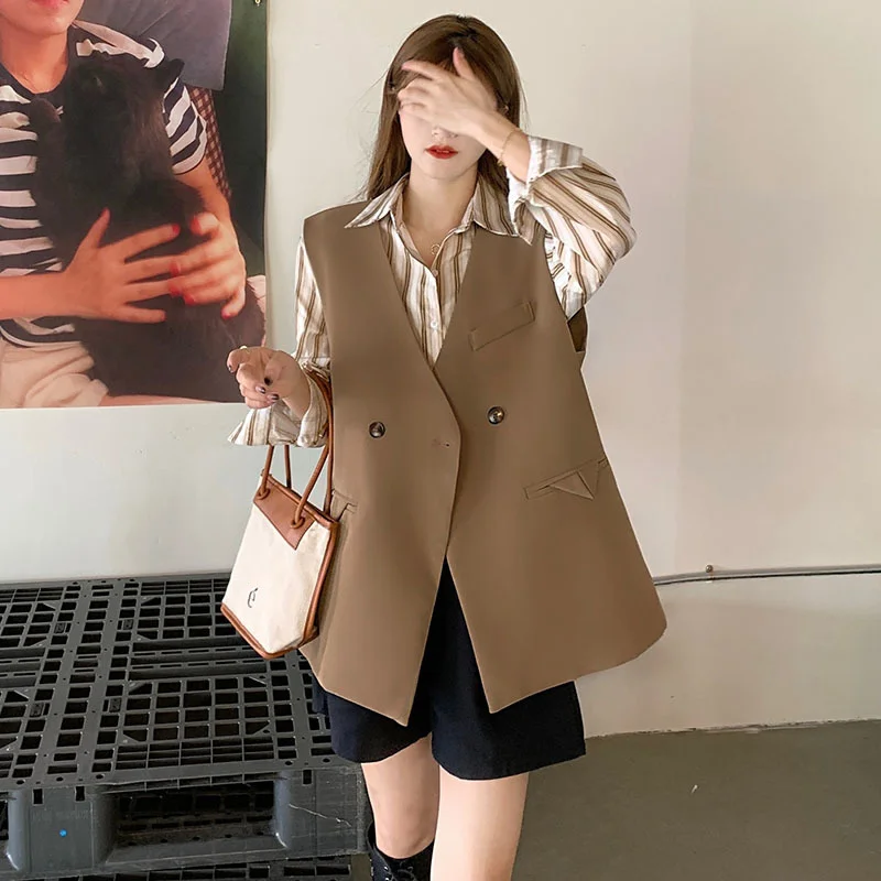 Модная женская куртка EWq повседневная юбка Корейский жилет тренд 16e3133осень 2021 |