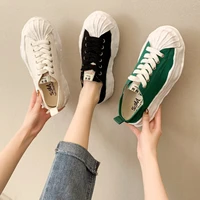 2021 new summer shell women canvas shoes casual thick soled increased fashion sneakers designer shoes women