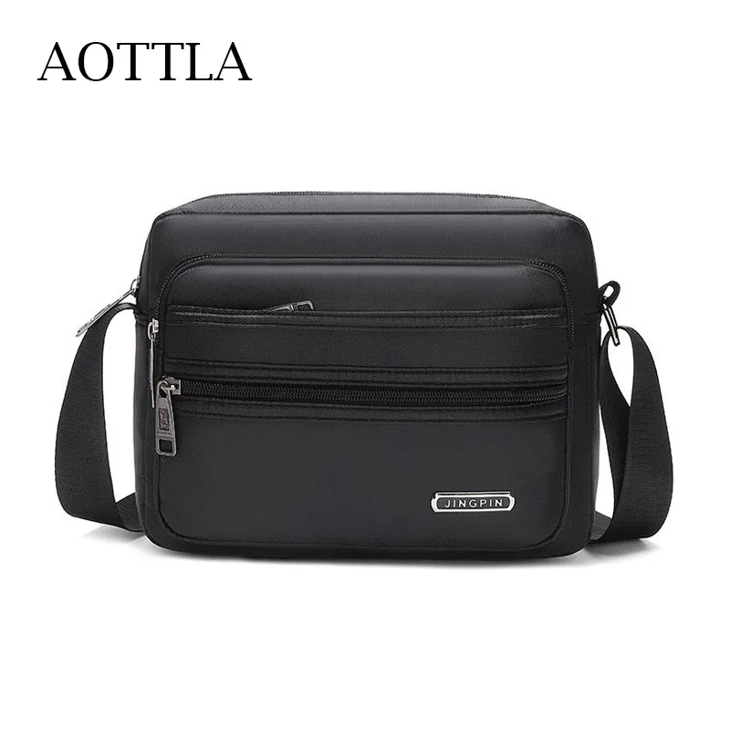 

Сумка на плечо AOTTLA Мужская, портфель кросс-боди, износостойкий Оксфорд, мессенджер, брендовая водонепроницаемая, Повседневная дорожная Сум...
