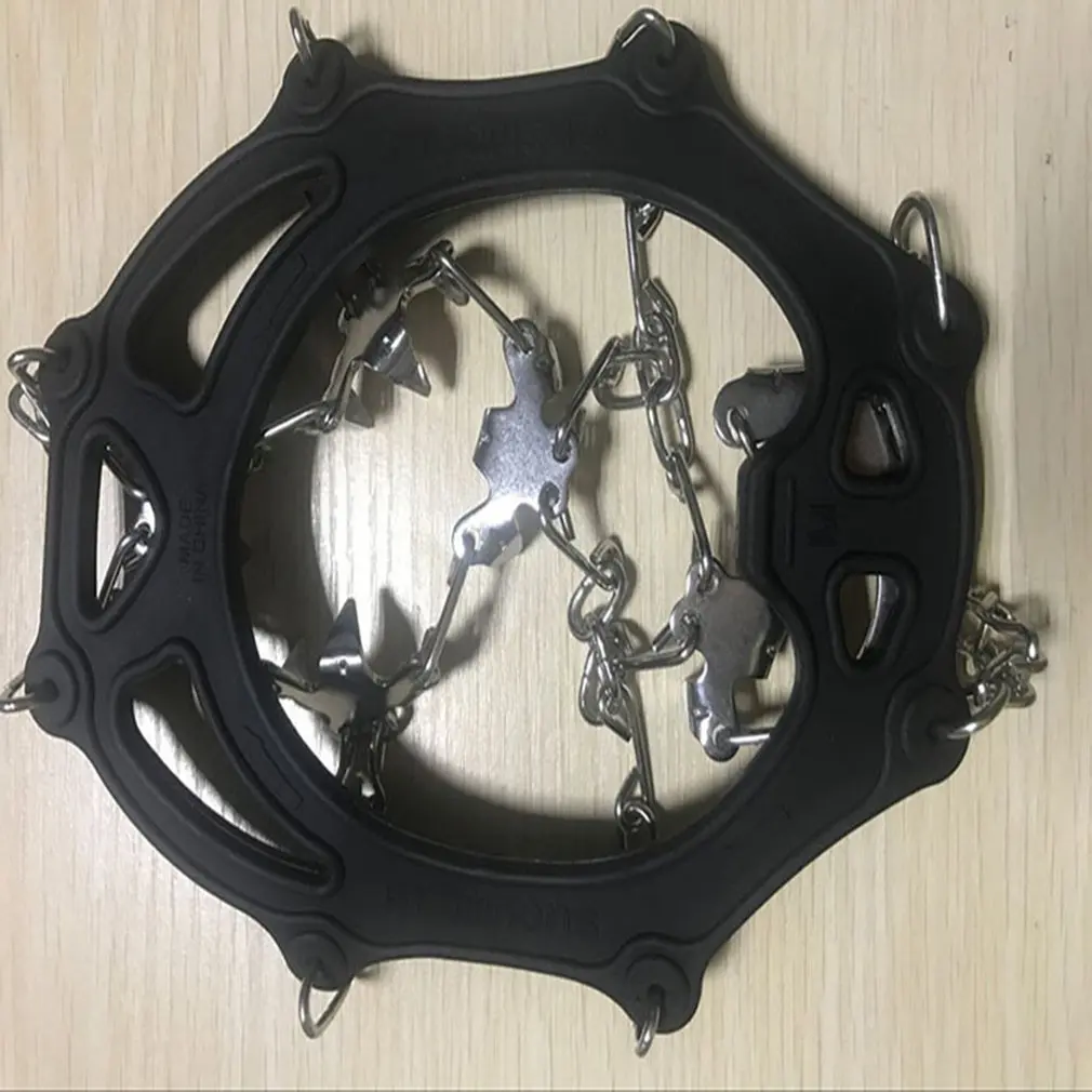 

Winter Outdoor Walking Hiking Anti-slip Stainless Steel 19 Studs Ice Snow Climbing Cleats Crampons Gripper For Boot Shoes