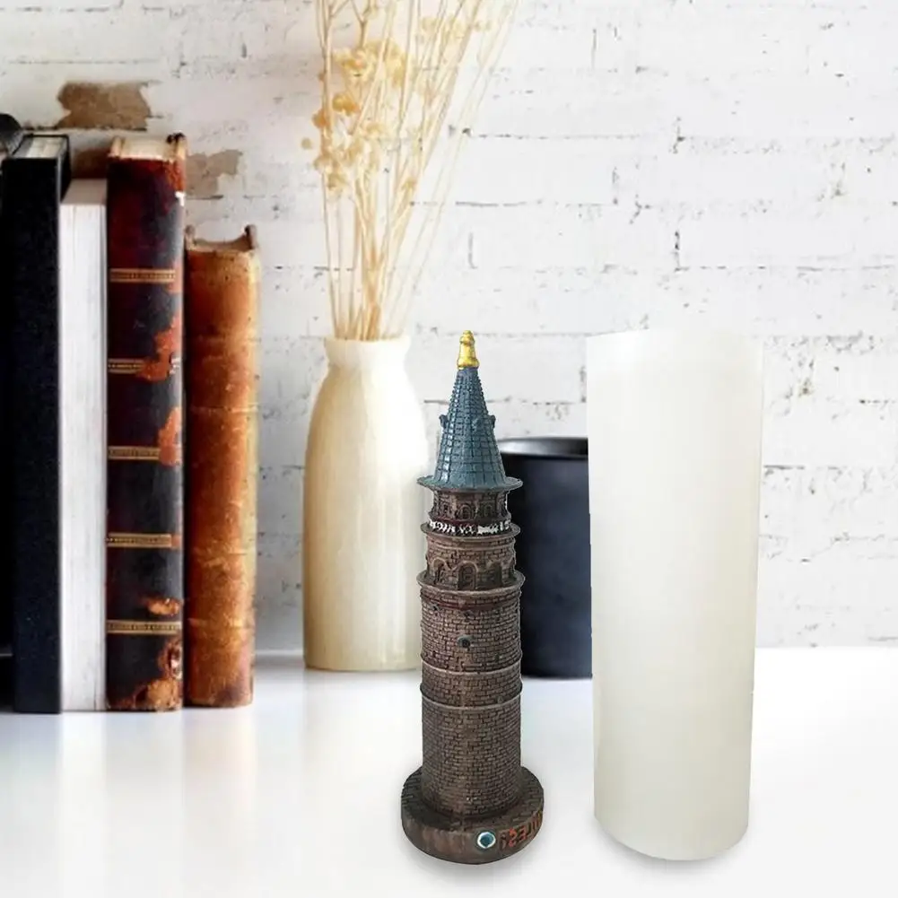 

Tower Shaped Fondant Silicone Mold DIY Home Cake Tool Candle Plaster Resin Decoration Retro Simple Operation Practical