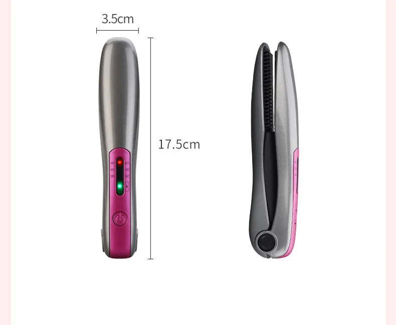 Мини ЖК-дисплей беспроводные керамические тарелки утюжок для выпрямления волос