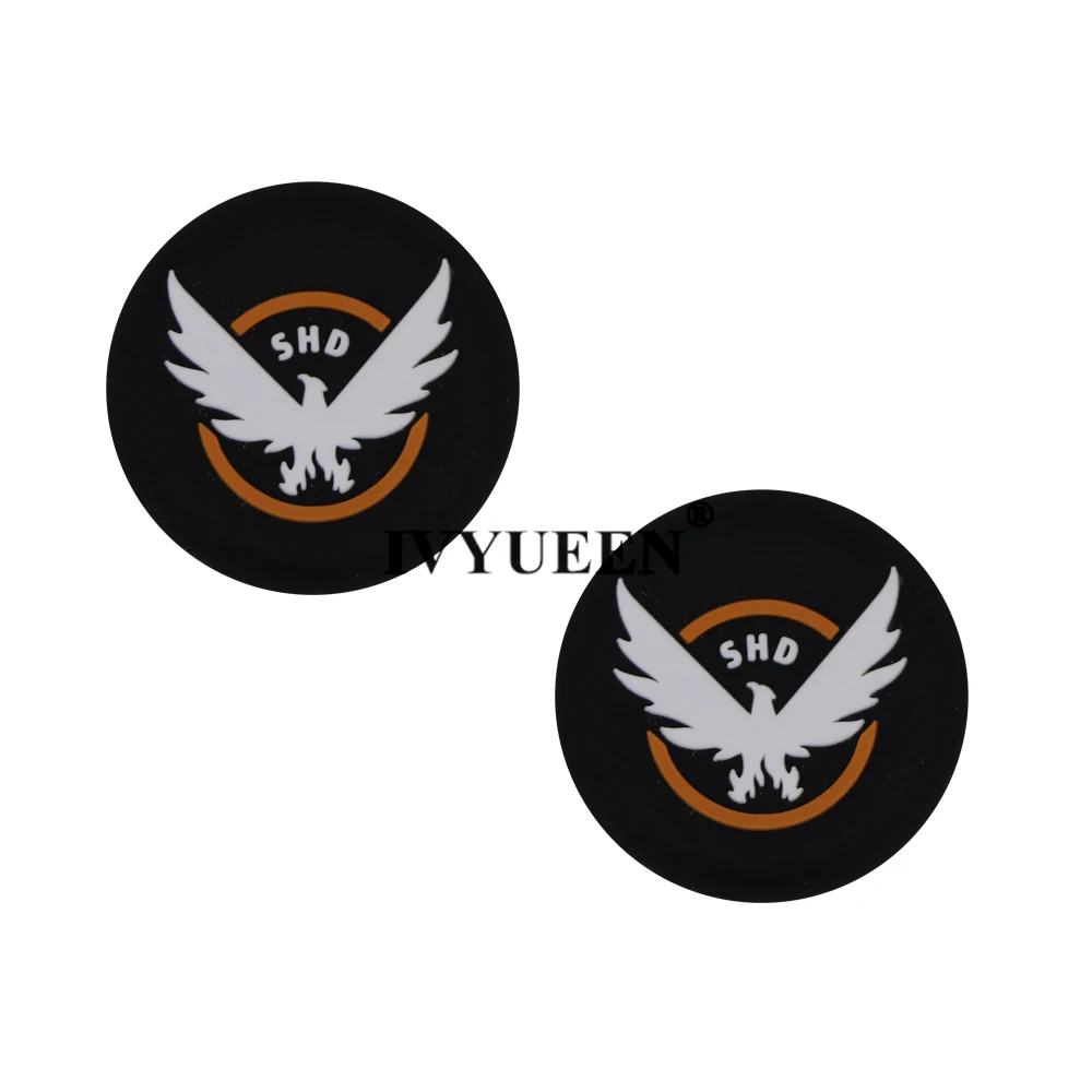 Силиконовые колпачки IVYUEEN для джойстика с рисунком кота/черепа Dualshock 4 PS4 Pro Slim XBox One