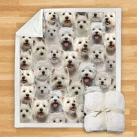 you will have a bunch of west highland white terriers blanket 3d printed fleece blanket on bed home textiles dreamlike 06