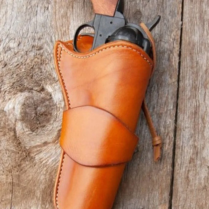 

Medieval Leather Concealed Holster Revolver Western Cowboy Pistol Gun Holder For 6 Inch Barrel Vintage Steampunk Style Accessory