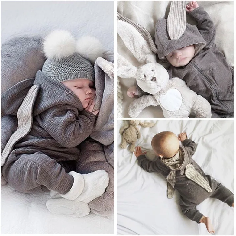 В виде животных Очаровательная толстовка с капюшоном длинными ушами кролика