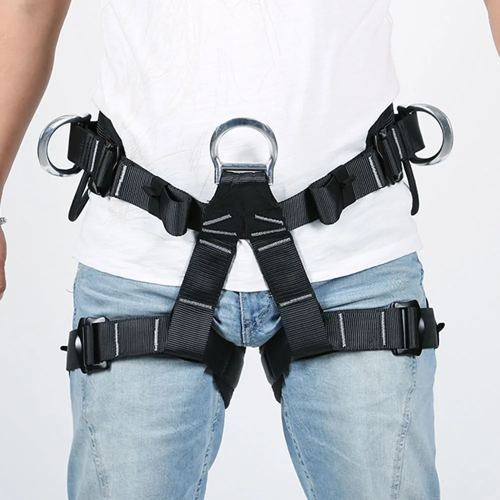 

Safety Strong Rock Climbing Harness Body Seat Belt Bust Rappelling Equipment
