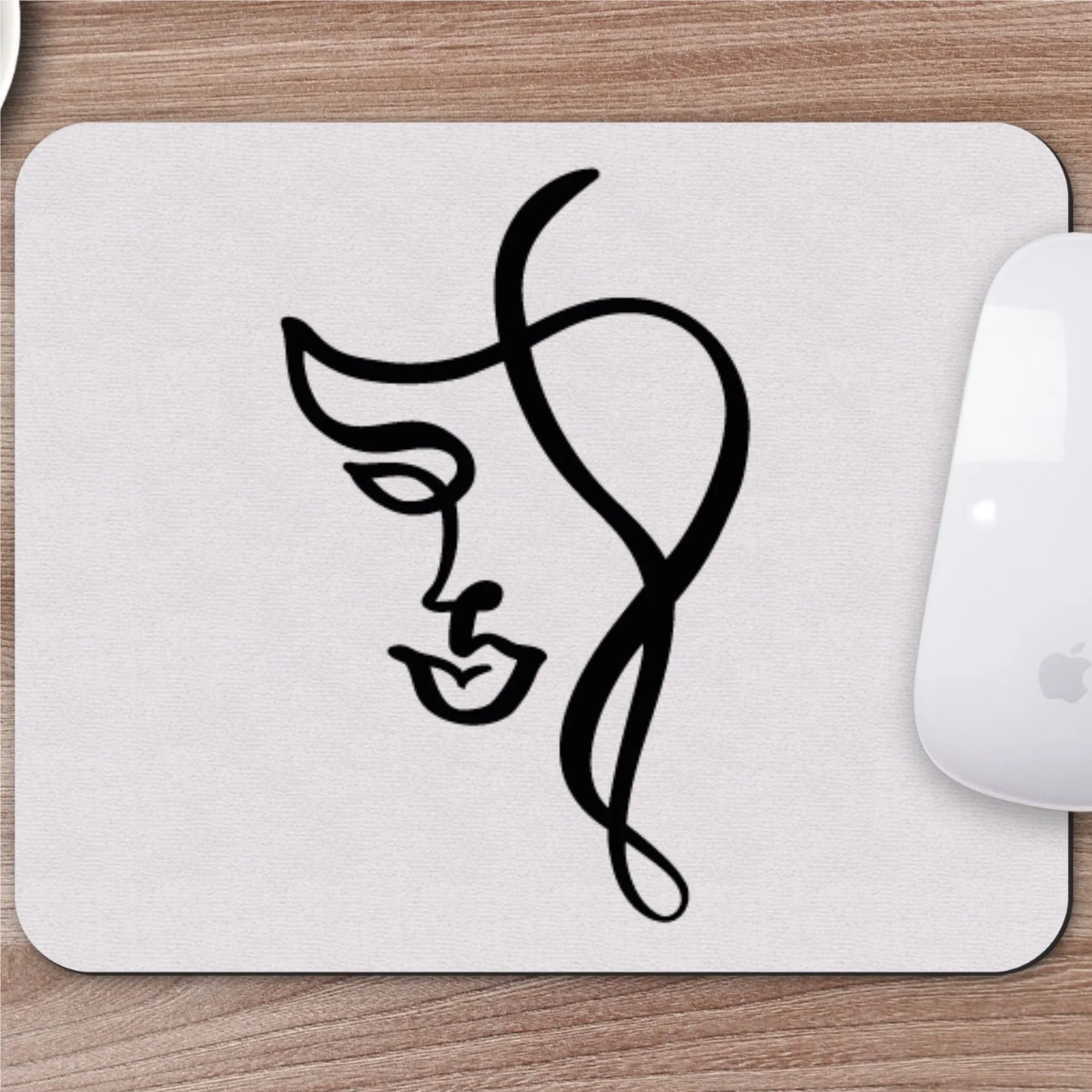 

Charcoal Drawing Abstract Face Design Mousepad -6