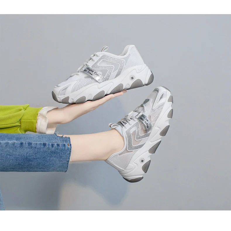 

Альп с принтом женская обувь на не сужающемся книзу массивном кроссовки 2019 модные туфли на плоской подошве, на платформе, женские кроссовки,...