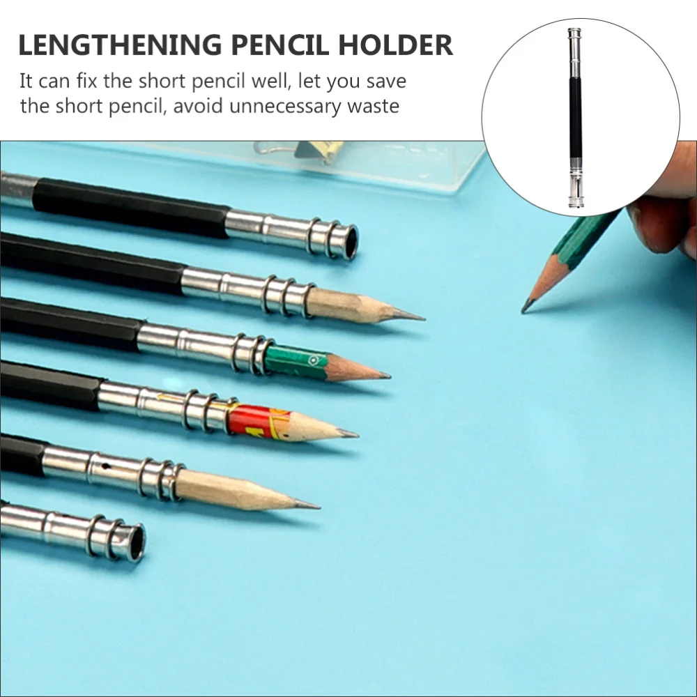 

1 Set/8PCS Practical Pencil Lengthener Double-ended Pencil Holder Extender