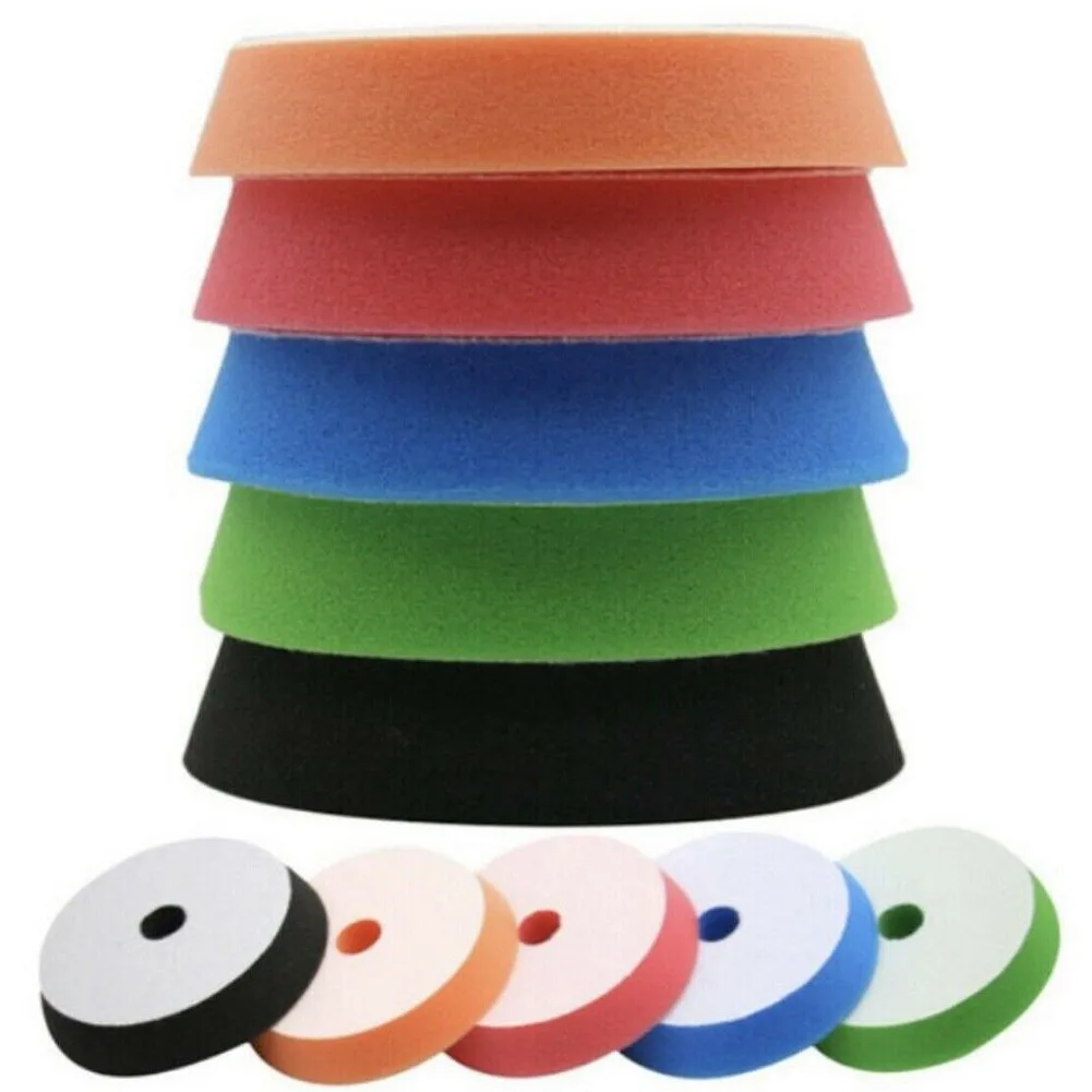 

5 Pieces Buffing Pads Set 150mm/6 Inch Car Foam Drill Polishing Pad Sponge Wheel Set Kit Power Tool Car Polisher Accessories