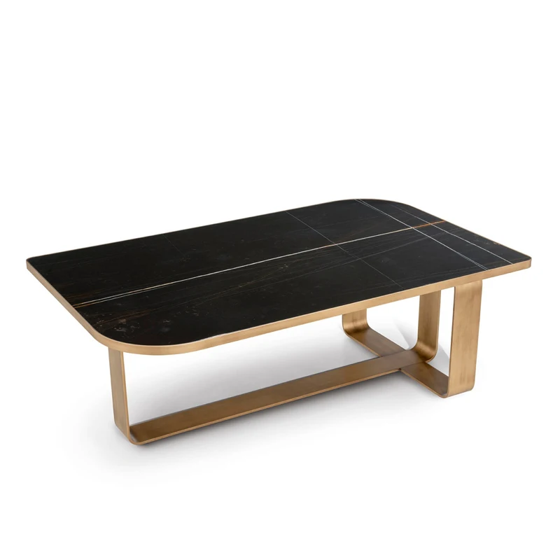 

Скандинавский светильник роскошный журнальный столик GY, черный, золотой, мраморный креативный прямоугольный чайный столик в форме стола, ж...