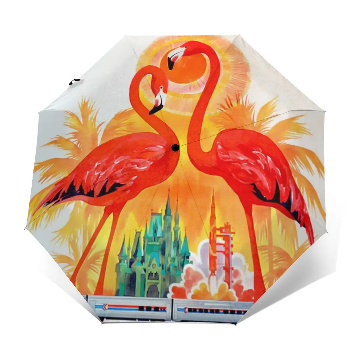

Flamingo Umbrella Anti UV Beach Umbrella Unique Auto Print Compact Umbrella