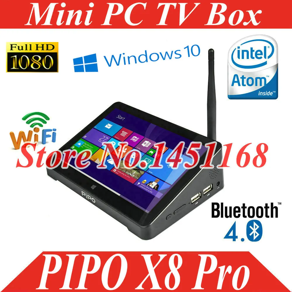 Оригинальная ТВ приставка Pipo X8 Pro smart Mini PC Intel Z8350 система Windows 10 2GB DDR3 32GB