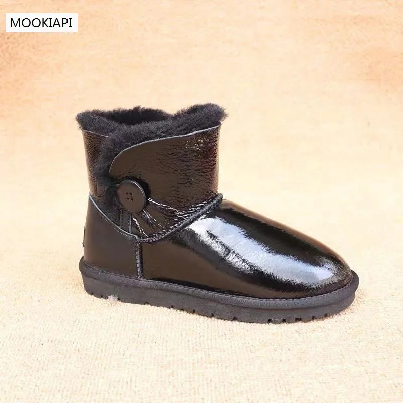 Китая наивысшего качества мужские зимние ботинки в 2019 из настоящей овчины 100%