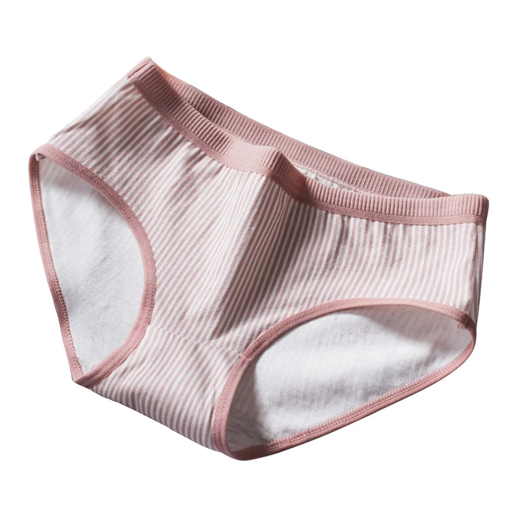 

Women's striped panties stretch underwear medium height suitable for breathable soft skin
