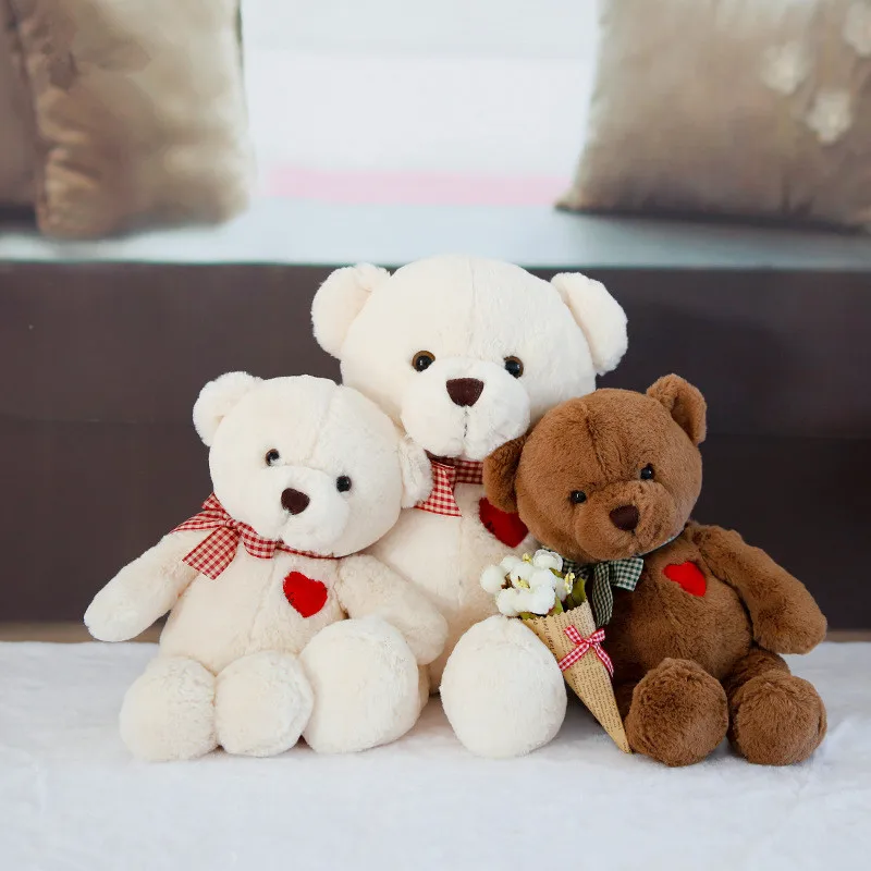 

35/50cm LovelyTeddy Bear Plush Toys with Heart Soft Stuffed Animal Toys for Children Kids Birthday Gift Girls Baby Brinquedos