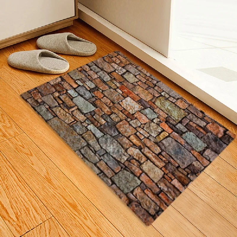 Фланелевый ковер с принтом 3D каменный настенный коврик для комнаты гостиной