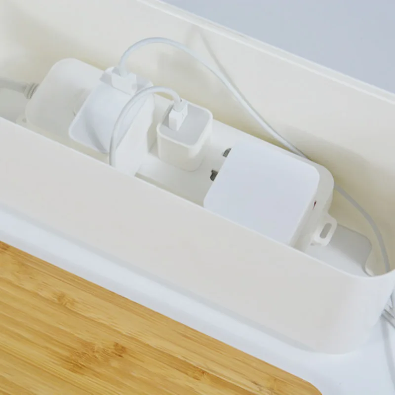 Pаспродажа Деревянный ящик для хранения кабелей, пылезащитный органайзер для проводов, аккуратный Органайзер, органайзер для кабеля, штепсельной вилк...