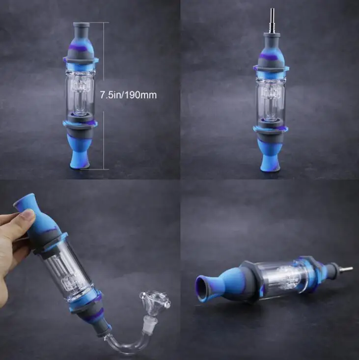 Портативный кальян набор с силиконовая трубка для кальяна алюминиевый сплав