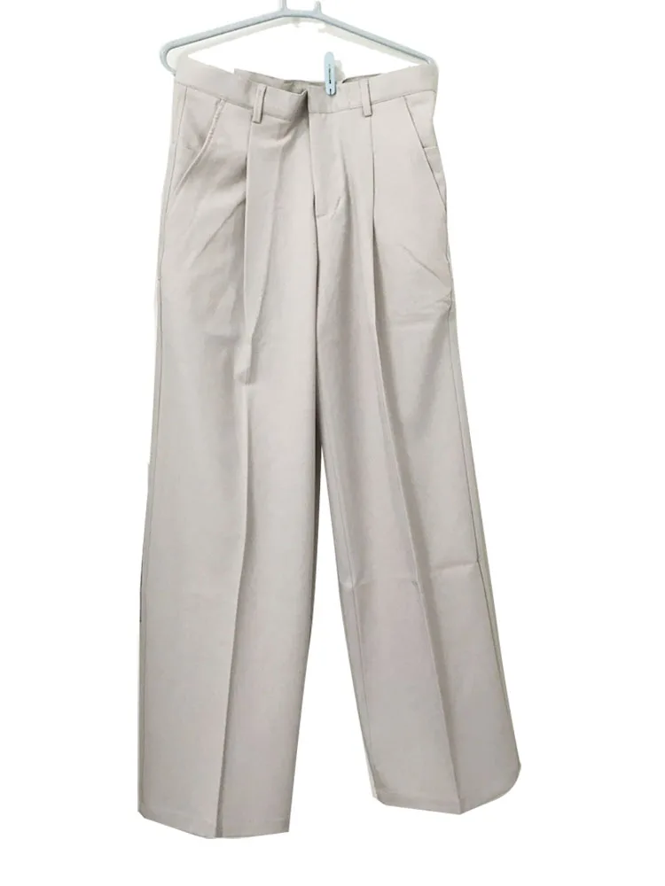 

Men's Vintage Fashion Streetwear Loose Casual Straight Wide Leg Suit Pant Male Japan Korean Style Trousers Man Wear Clothing