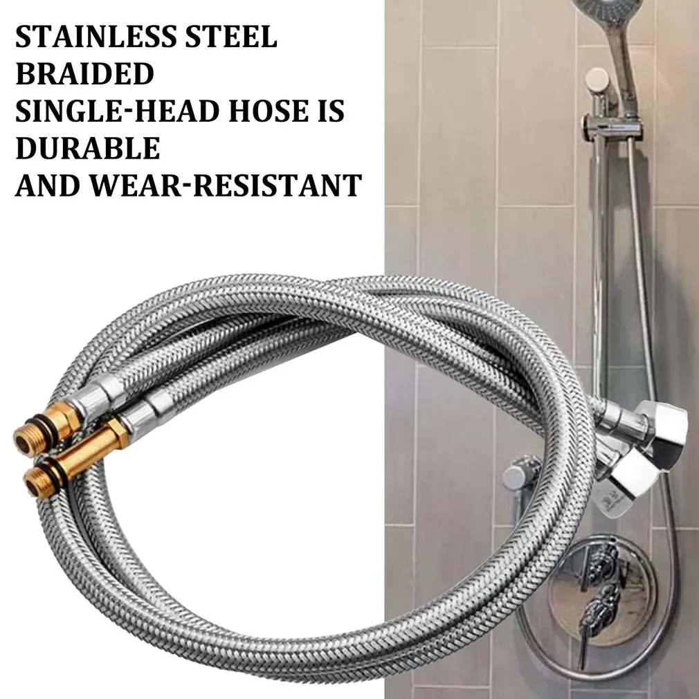 Плетеный шланг из нержавеющей стали одноголовочный входной для трубы кухонный