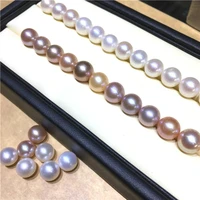 aaaa grade natural 100 genuine freshwater pearl round semi hole loose beads pearl jewelry diy necklace earrings accessories