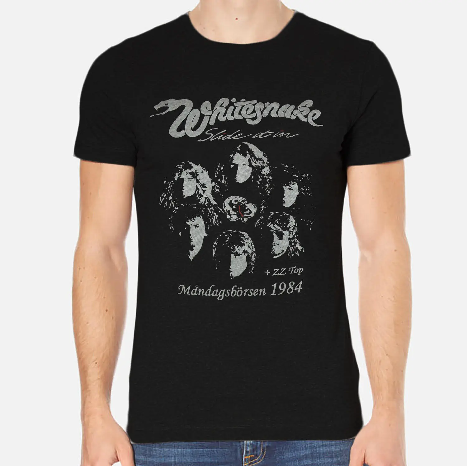 Whitesnake Rock новинка Мужская футболка черная одежда мужская отличное качество