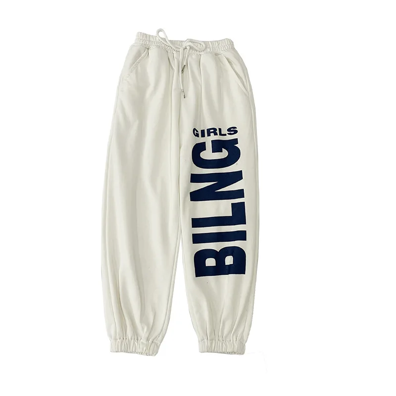 

Boys and Girls Sweatpants 2021 Spring New Girls Street Dance Loose Printed Bouquet Feet Pants