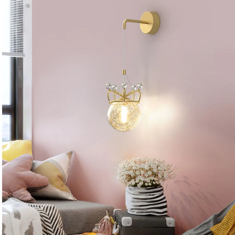 Хрустальная корона INS настенный светильник стеклянная прикроватная лампа с