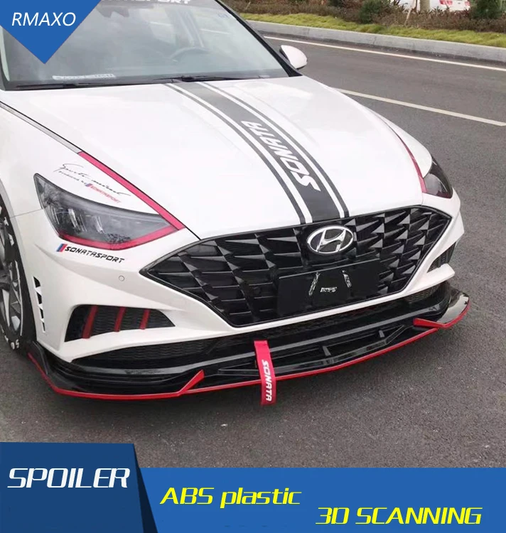 Для Sonata Body kit спойлер 2020 2021 для Hyundai ABS задний передний бампер диффузор защитные