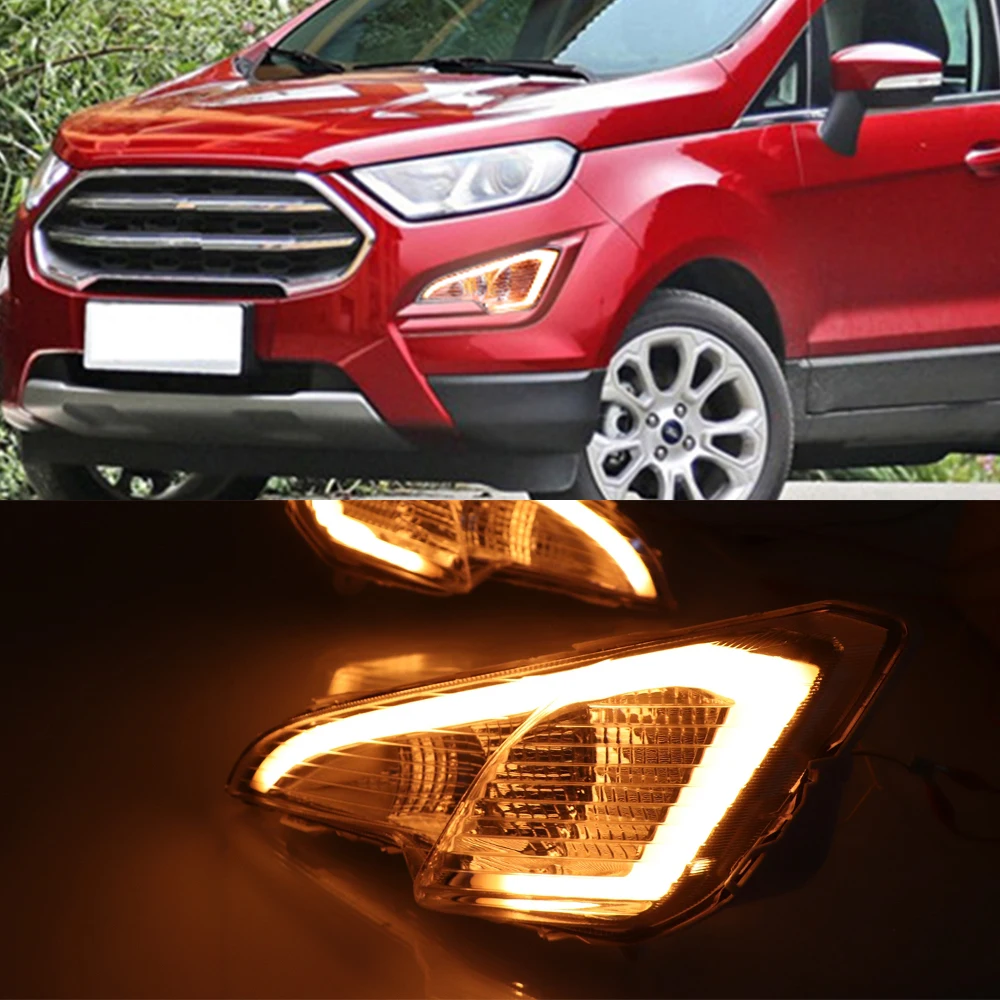 CSCSNL 2 светодиодный т. светодиодные дневные ходовые огни для Ford EcoSport 2018 2019 2020