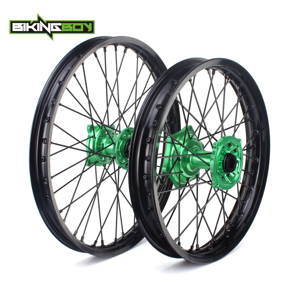 BIKINGBOY 2" 19" 1" передние задние колеса обода ступицы+ прокладки для Kawasaki KX 250 450 F 2006- KX125 KX250 2006-2013